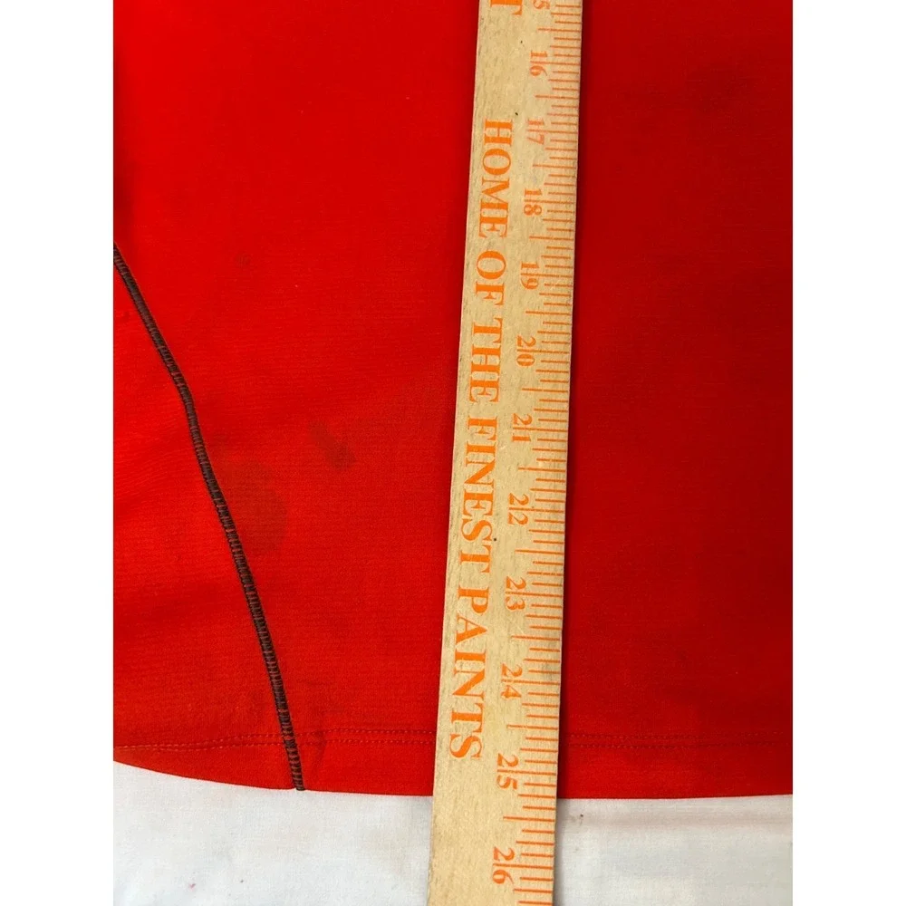 The North Face Red Thumbhole Performance 1/4 Chest Zipper Mens Stretch Sz M